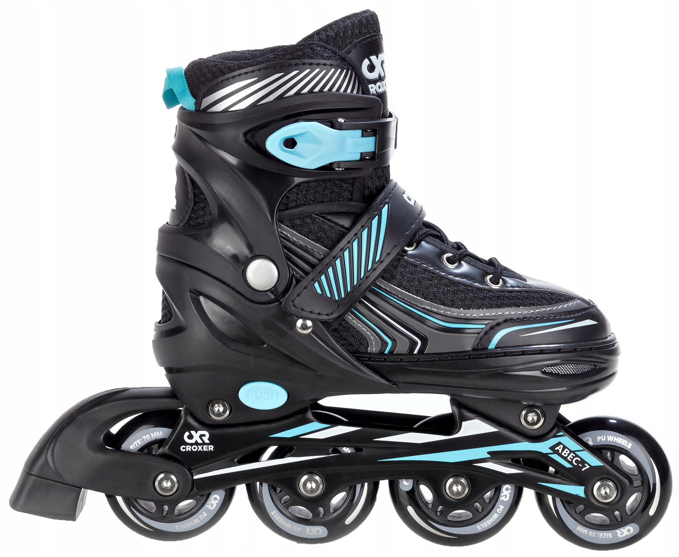 

Rolki Croxer Optima Black/Mint 39-42 Kauczuk Abec7