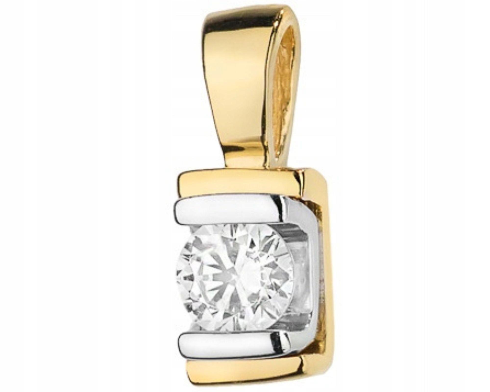 Zlatý přívěsek přívěsek s diamantovým briliantem 585
