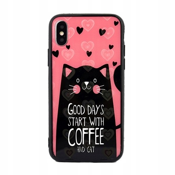 

Etui Hearts iPhone Xs Max wzór 6 (cat pink)