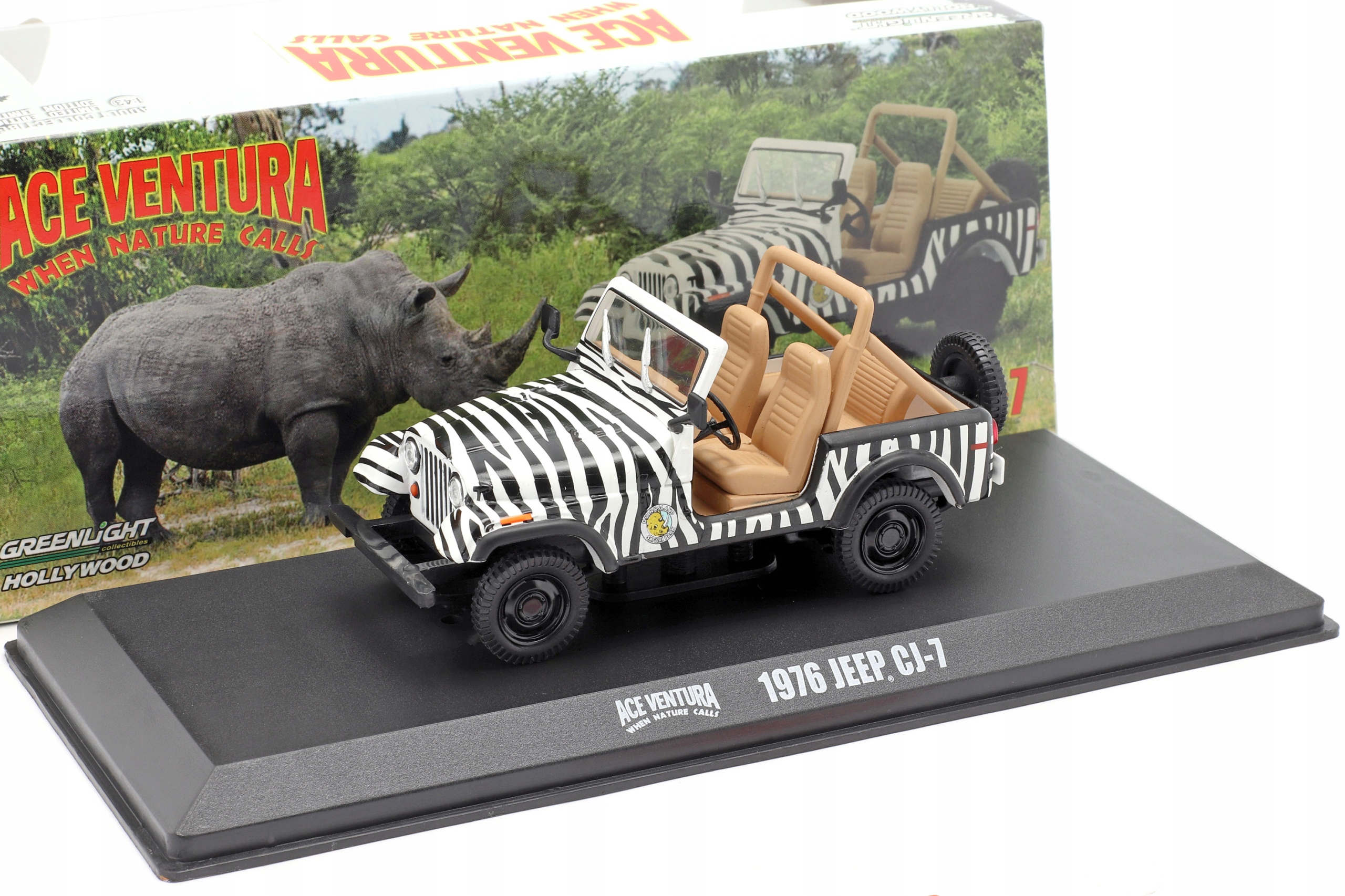 Greenlight Jeep CJ-7 1976 z „Ace Ventura – Když příroda volá“ (1995) 1:43