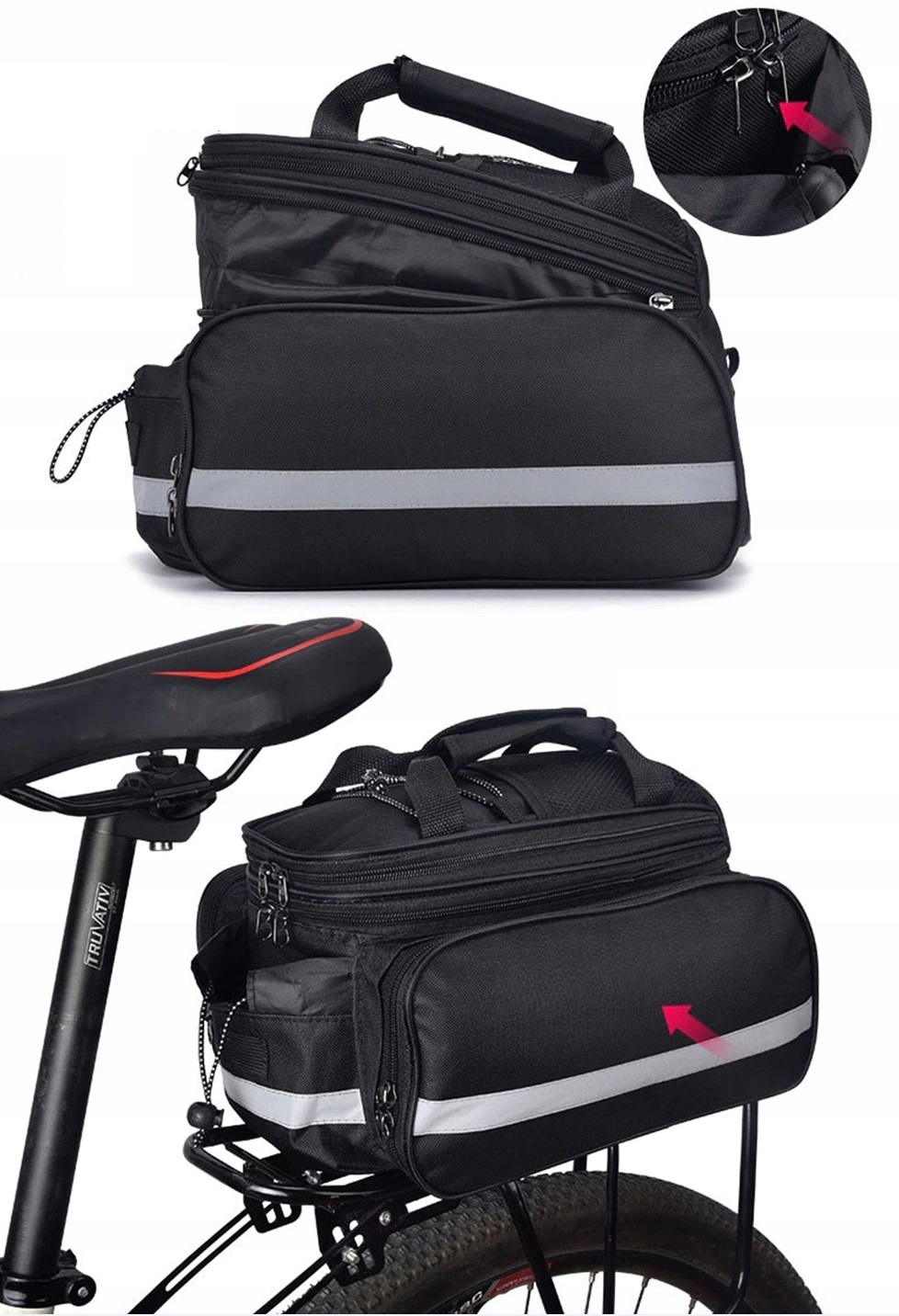 TORBA NA ROWER BAGAŻNIK SAKWA ROWEROWA KUFER 30L Marka bez marki