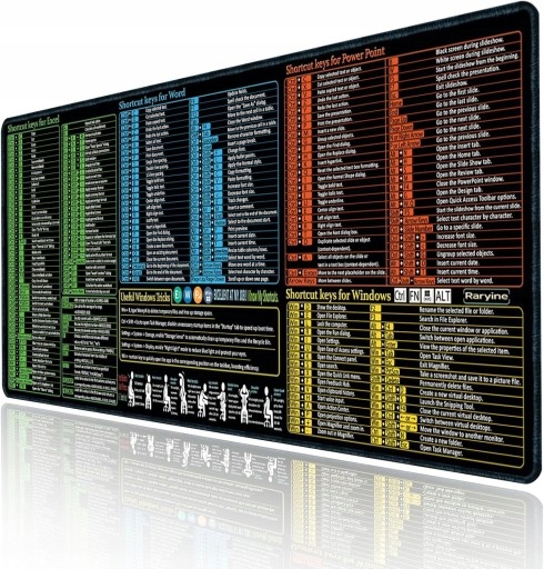Duży szybki pad pod mysz Excel/Word, powiększony rozmiar 80x30cm