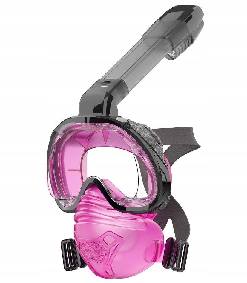 Maska Do Nurkowania Pełnotwarzowa Różowa L/Xl