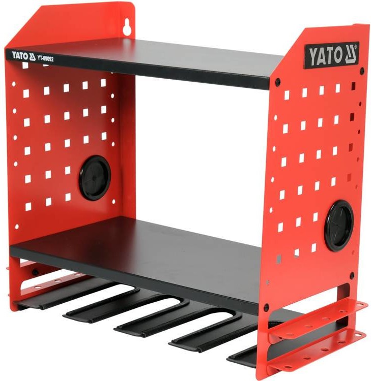 YATO METALOWA PÓŁKA SZAFKA NA ELEKTRONARZĘDZIA 4 GNIAZDA Waga produktu z opakowaniem jednostkowym 4.5 kg