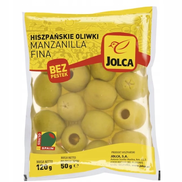 

Jolca Hiszpańskie oliwki zielone bez pestek,120g