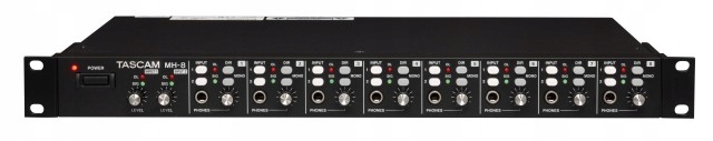 Tascam MH-8 – 8-kanálový slúchadlový zosilňovač rack 1U