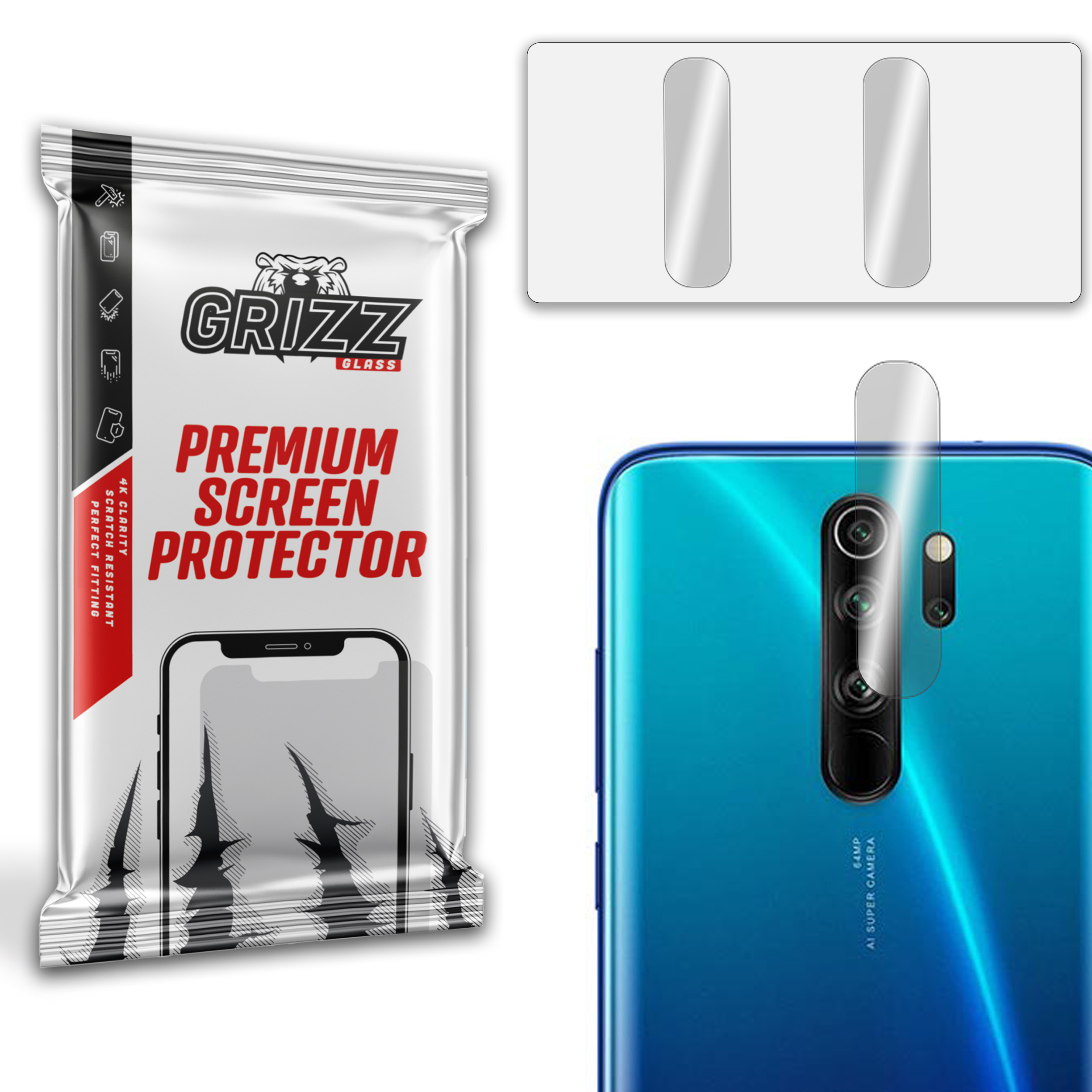 

2x Szkło hybrydowe na aparat do Redmi Note 8 Pro