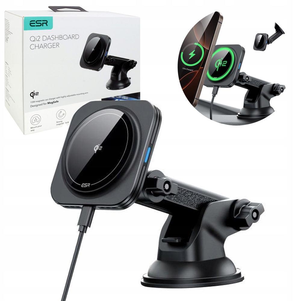 Esr Držák MagSafe na kokpit nabíjecí sklo pro iPhone 12 13 14 15 16