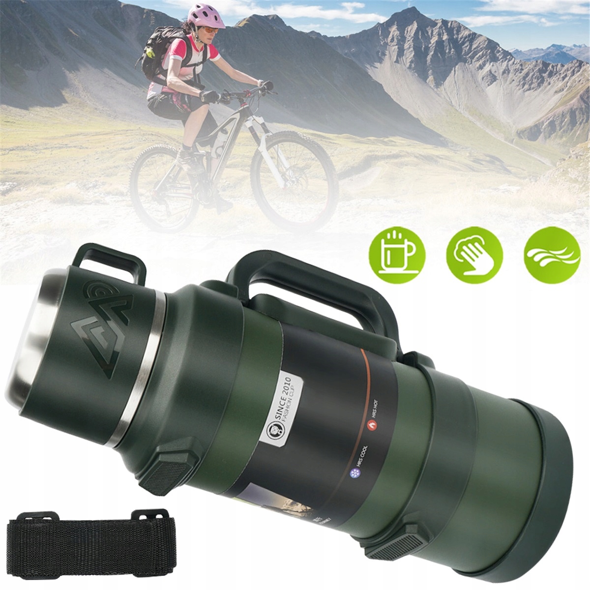 Outdoorová Láhev 2000 ML Se Sítkem Na Kávu A Čaj Z Lékařské Oceli