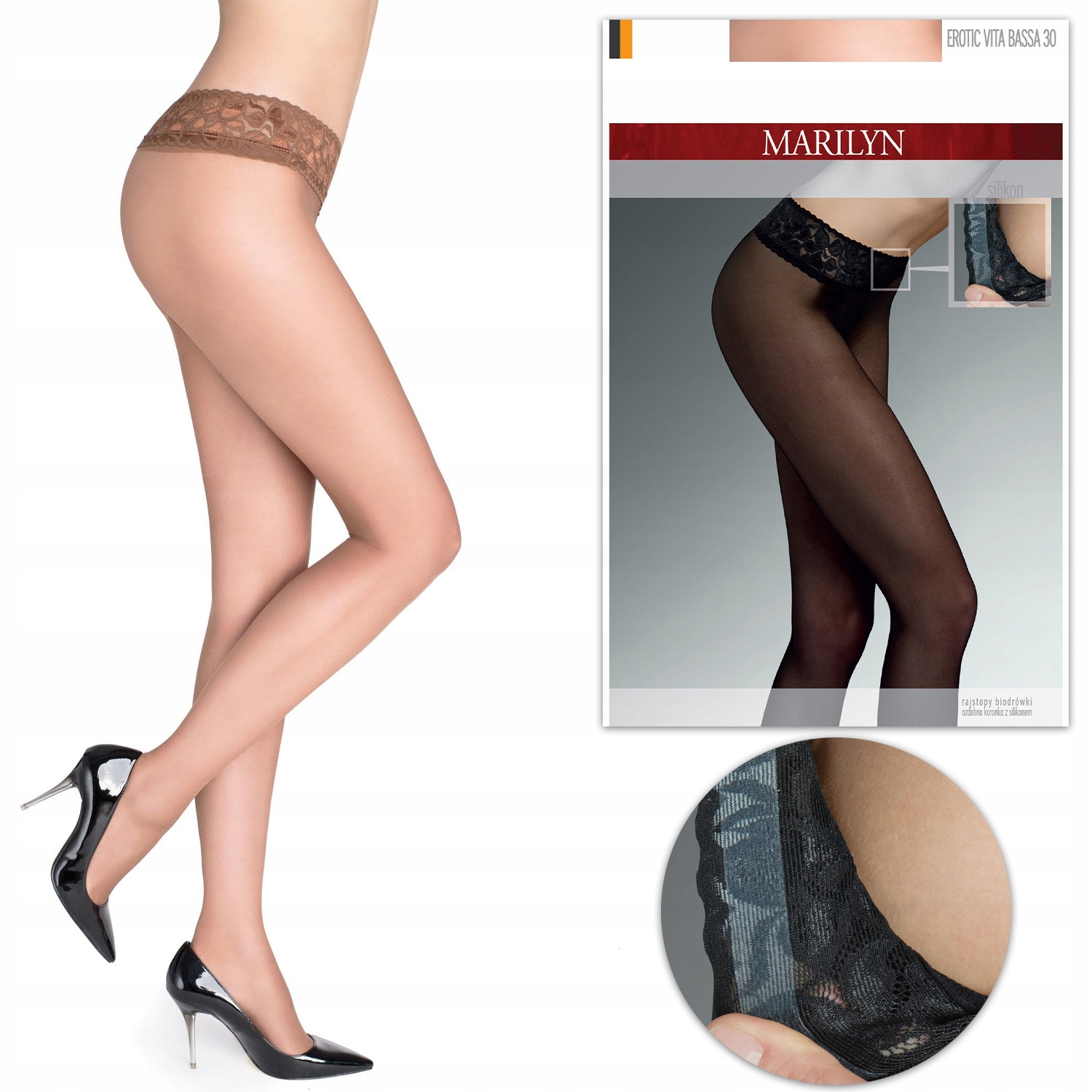 

Rajstopy o Obniżonej Talii Erotic Vita Bassa 30 2