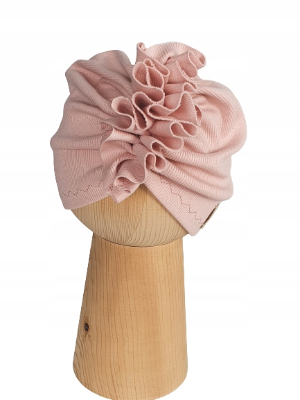 

Czapka Dla Dziecka Turban, Prążek, Nude, 40-43cm