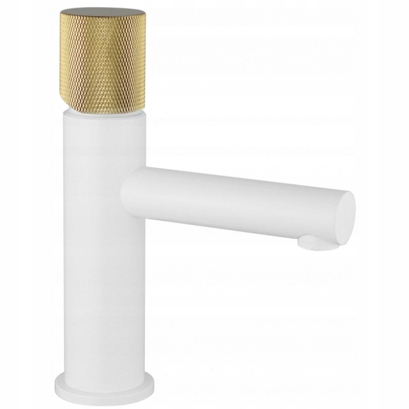 Mexen Elba One umyvadlová baterie, Bílá/Zlatá