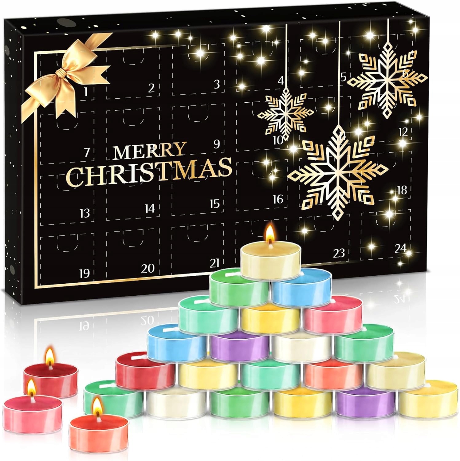 Adventní Kalendář Vonné Svíčky Dárek Pro Ni Čajová Svíčka 24 Dní