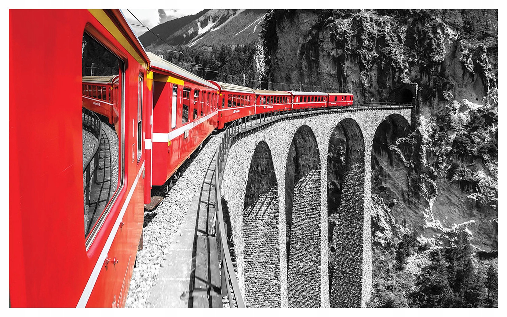 Fototapeta Švýcarská krajina Alpy Bernina Express 300x210 lepidlo