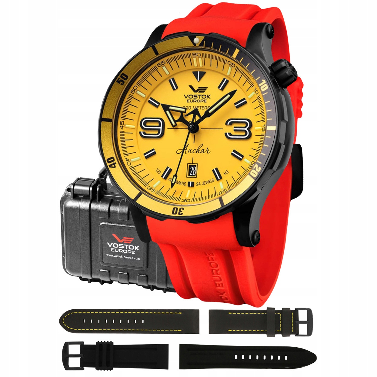 Zegarek Męski Vostok Europe NH35A-510C530SR czerwony