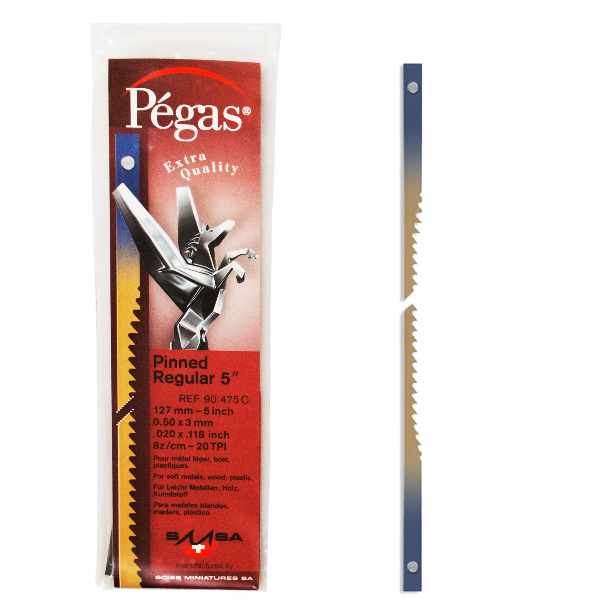 

Brzeszczot włosowy z przetyczką Pegas 20TPI 475