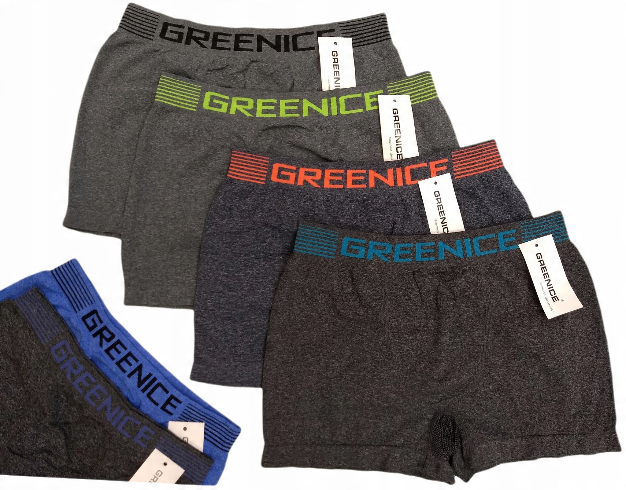 

4x Bokserki męskie spodenki Bezszwowe Greenice M/L
