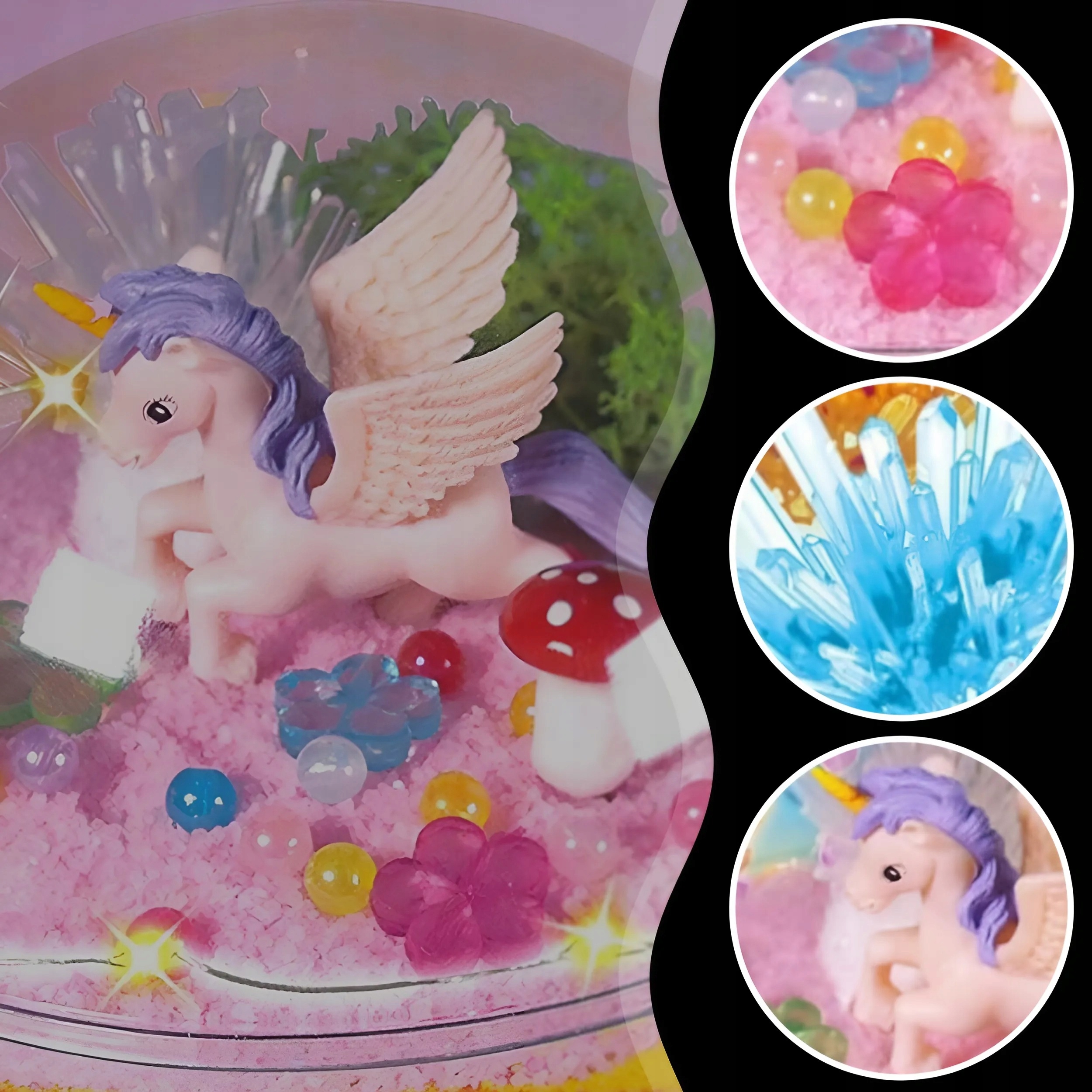 KŪRYBINIS RINKINYS „PASIDARYK PATS“ LED LEMPUTĖS KRISTALINIAM TERARIUMUI VIENARAGIUI. Minimalus vaiko amžius: 3 metai.