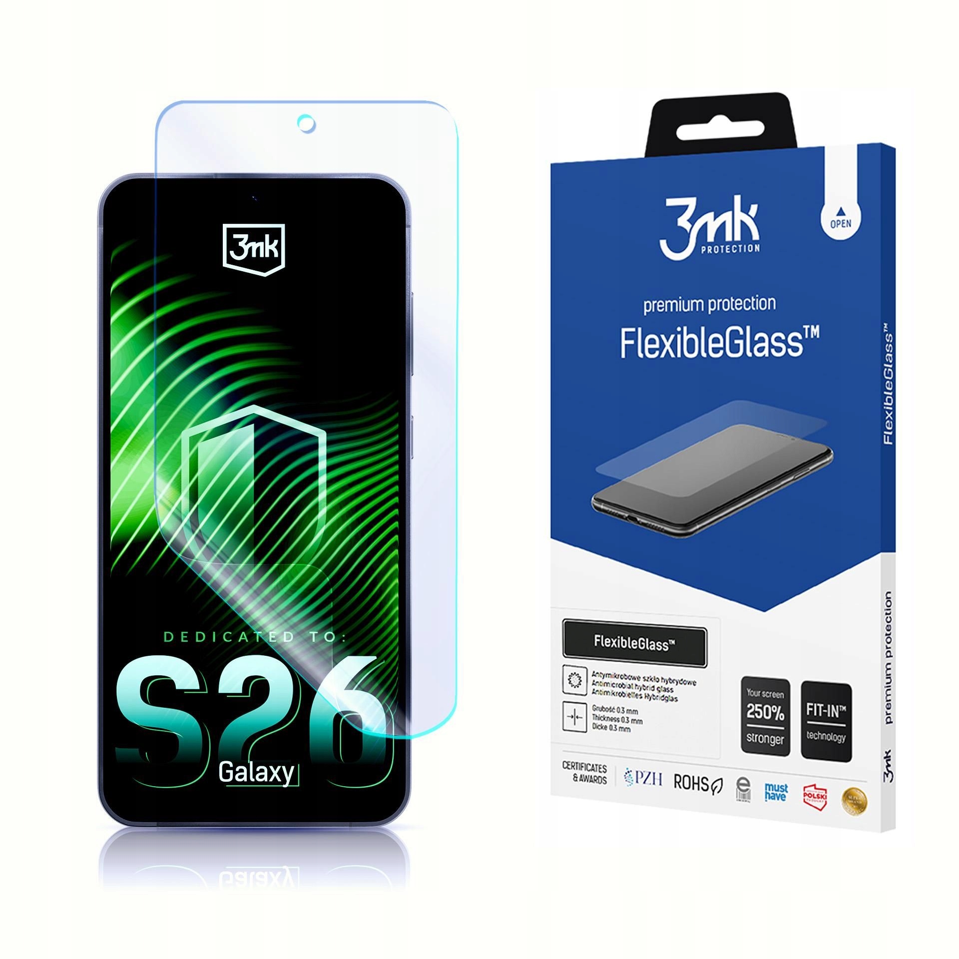 Szkło hybrydowe na ekran do Samsung Galaxy S26 3mk FlexibleGlass