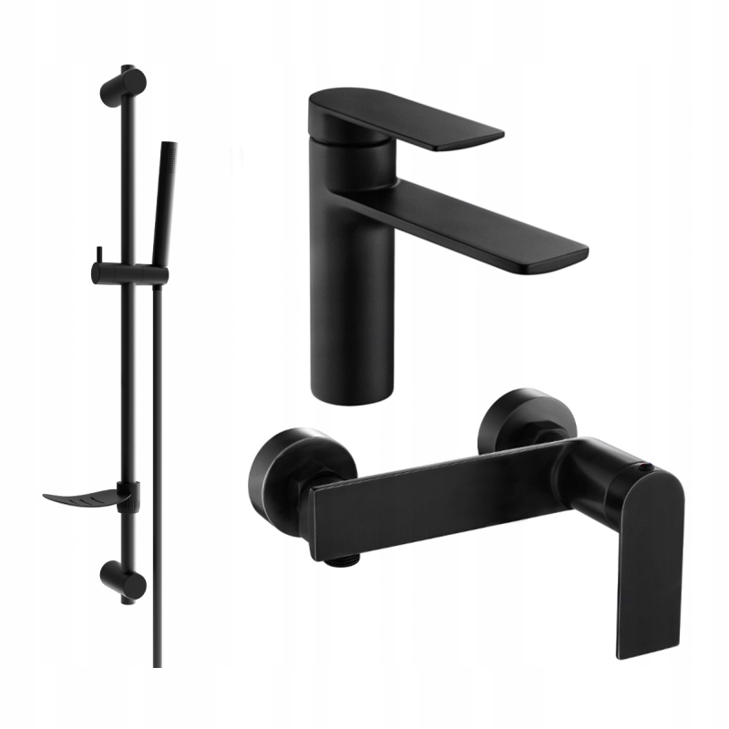 Mexen Zero DF70 sprchová súprava, čierna