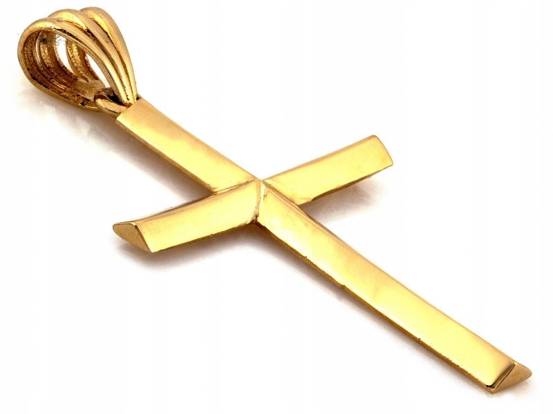 Zlatý 585 křížek lesklý leštěný povrch 1.78 g model unisex