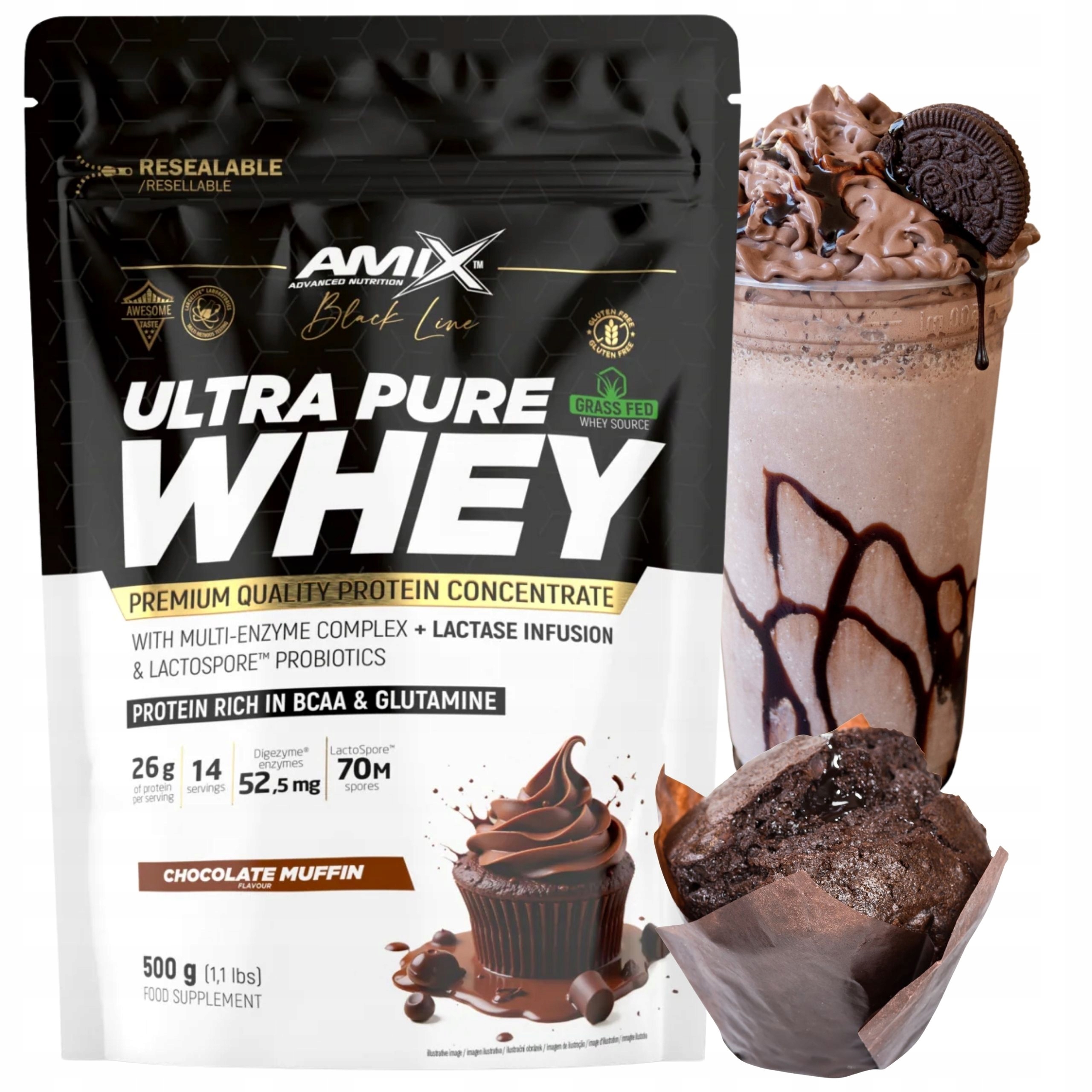 Protein Amix Ultra Pure Whey Wpc protein Čokoláda 500 g