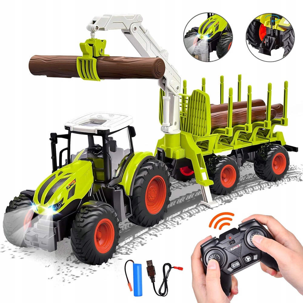 ZDALNIE STEROWANY TRAKTOR Z RAMIENIEM ROBOTYCZNYM 360° I FUNKCJĄ DŹWIĘKU