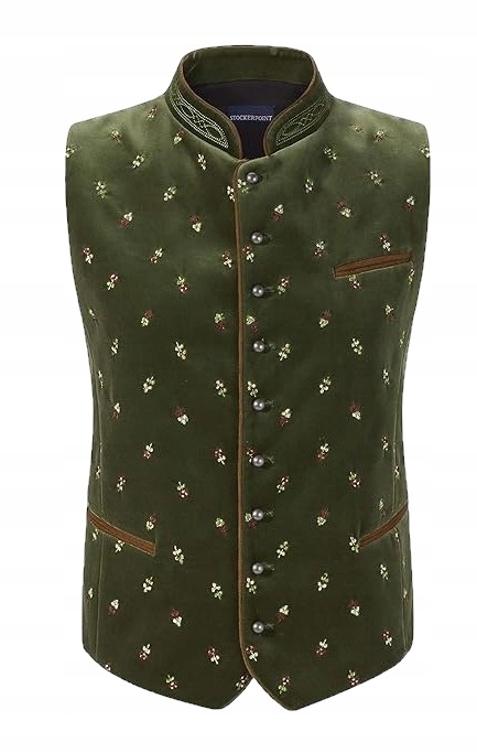 Stockerpoint Tradiční Bavorská Atlasová Vesta Calzado Moosgrun vel. 46