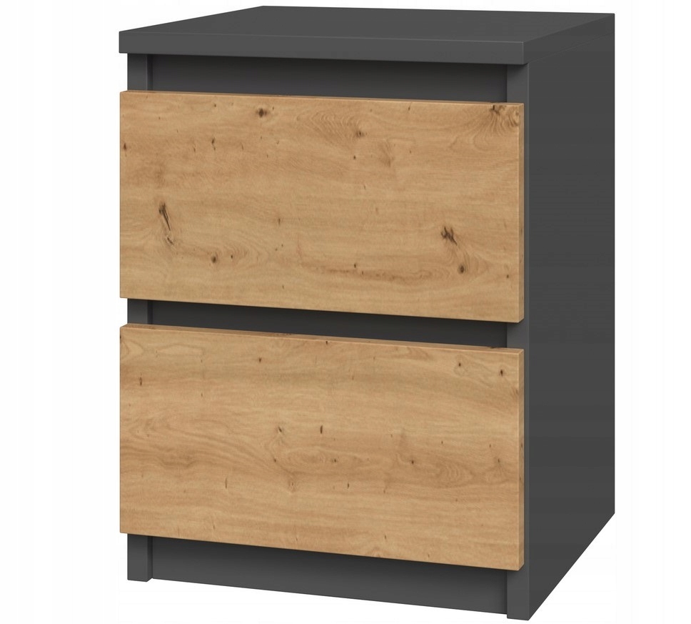Komoda Noční Stolek 2 Zásuvky SM2 Antracit-artisan