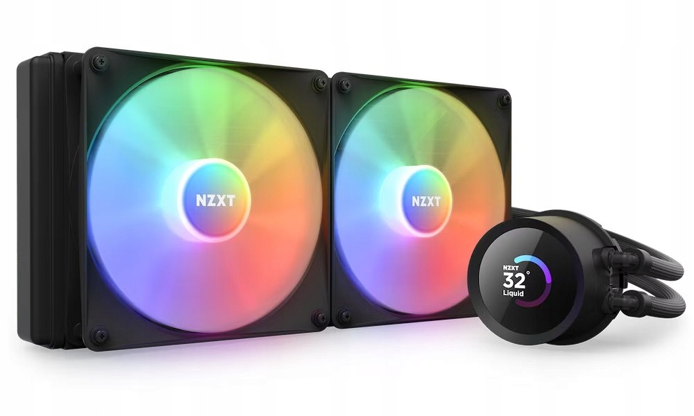 Nzxt vodní chladič Kraken 280 Rgb 2x140mm fan 4-pin Pwm LCD disp. 6