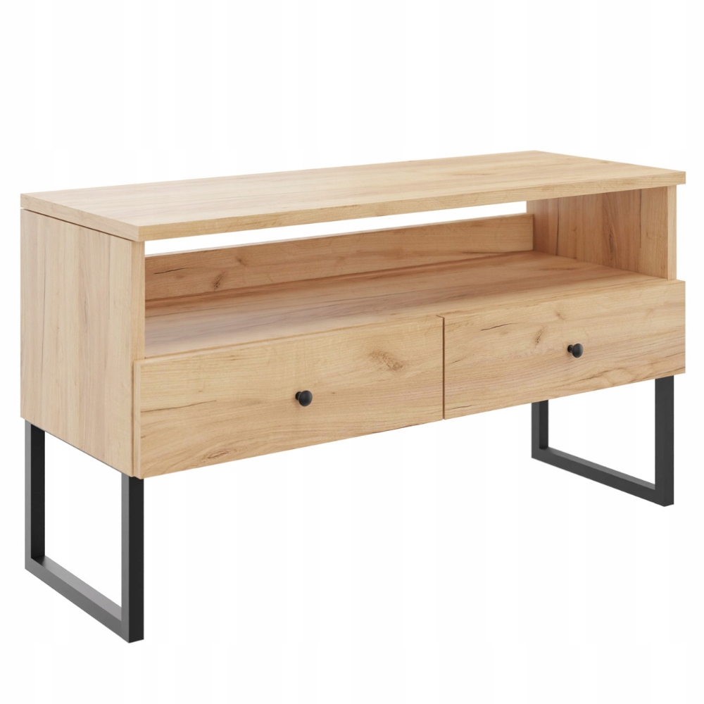 Konzolový Stolek, stolek, Rtv komoda s nožičkami, dub craft, šířka 100 cm