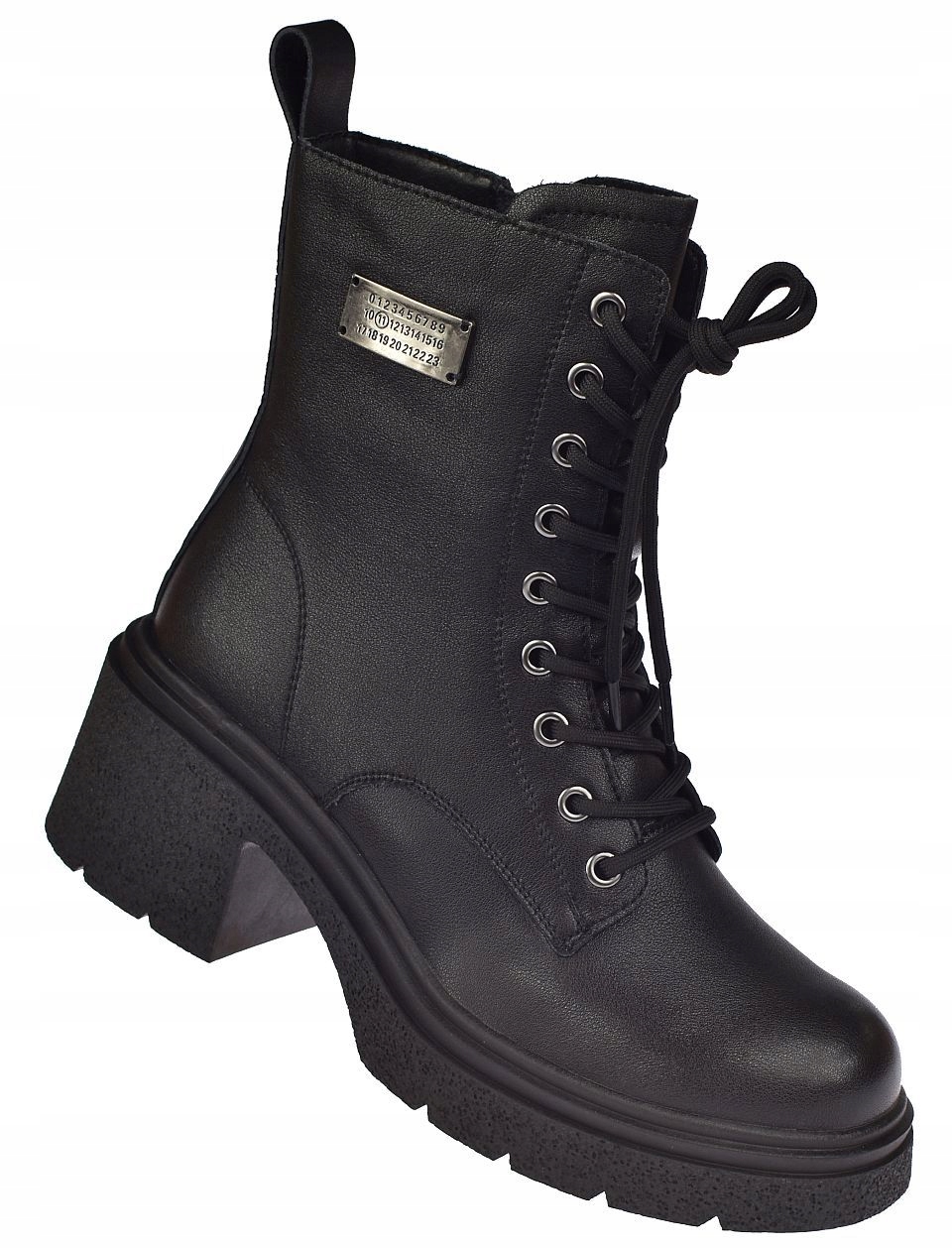 Dámské vysoké Kanady z přírodní kůže JK/B-3-124, zateplené, na zip vel. 38