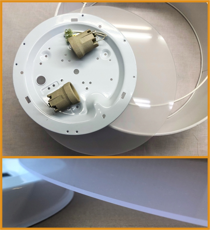 Plafon LIVO EKRI Ø 40 2xE27 + DENKO różne WZORY Maksymalna moc pojedynczego źródła światła 60 W