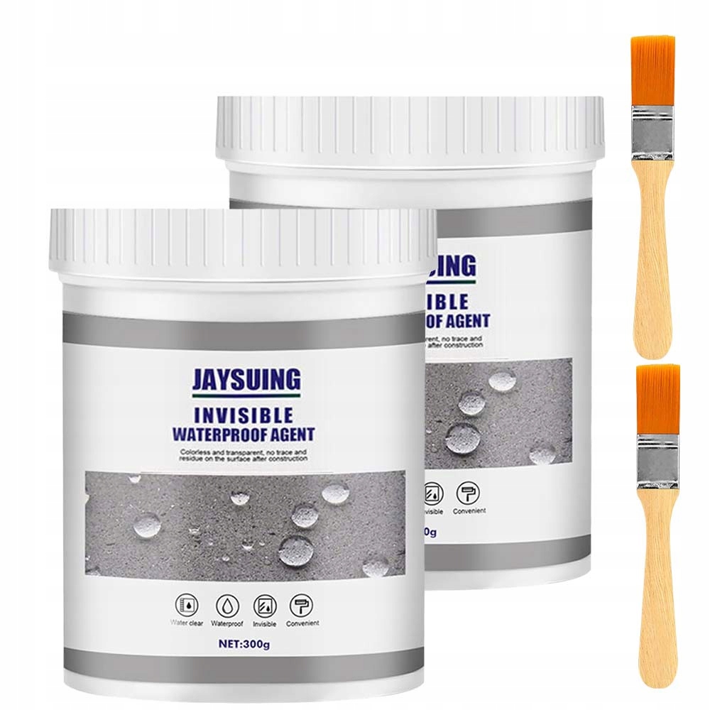 KLEJ USZCZELNIAJĄCY WODOODPORNY PRZEZROCZYSTY POWŁOKA DACHÓW 300g 2szt