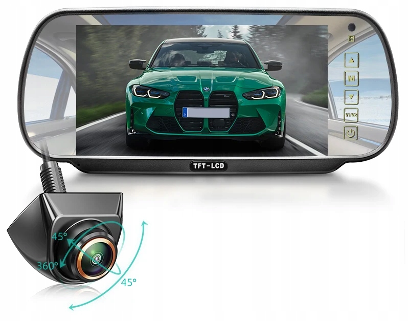 Set Couvací Kamera Premium Ahd 1920×1080 Zrcátko LCD Monitor