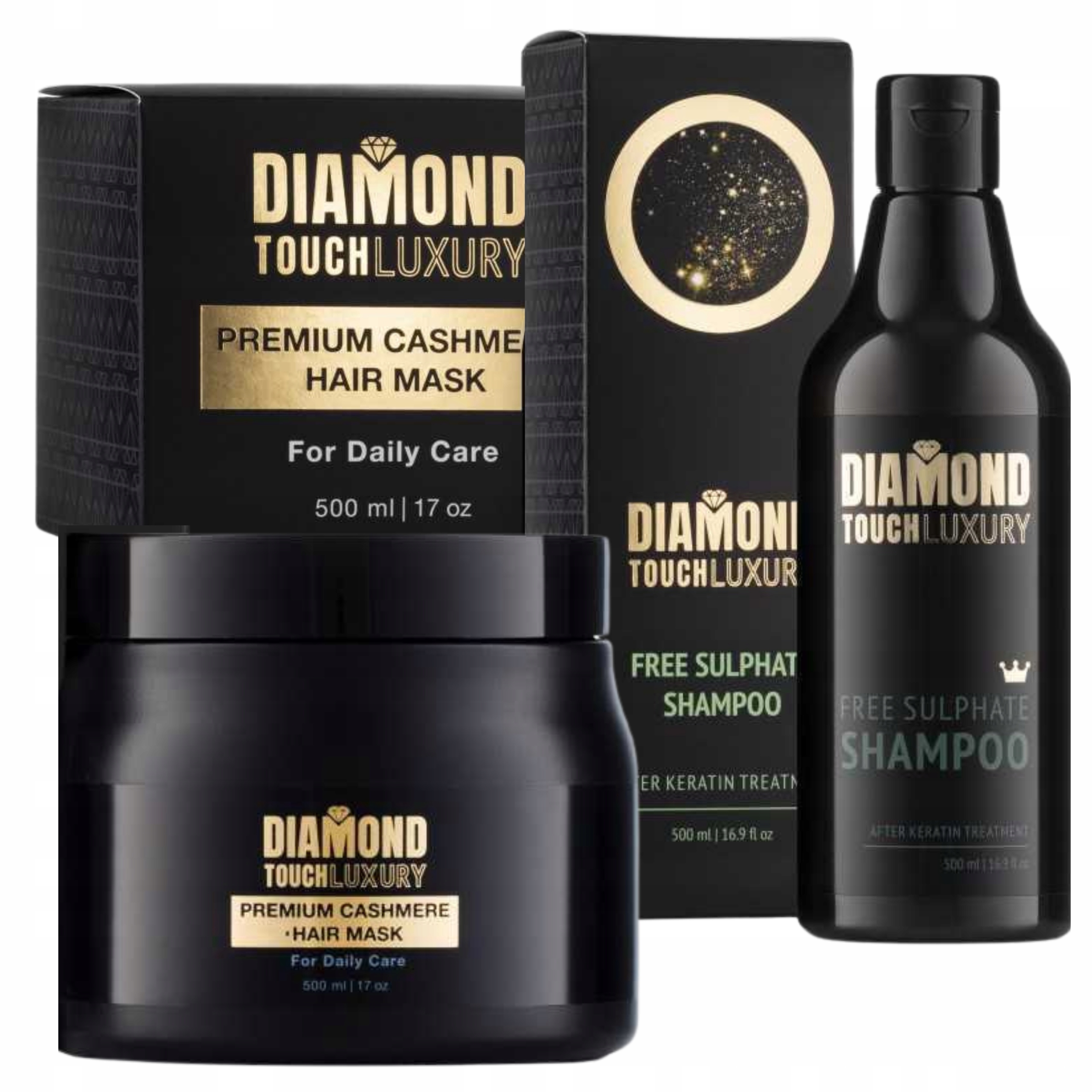 Diamond Touch Luxury Szampon 500ml Diamond maska Kaszmirowa 500 ml