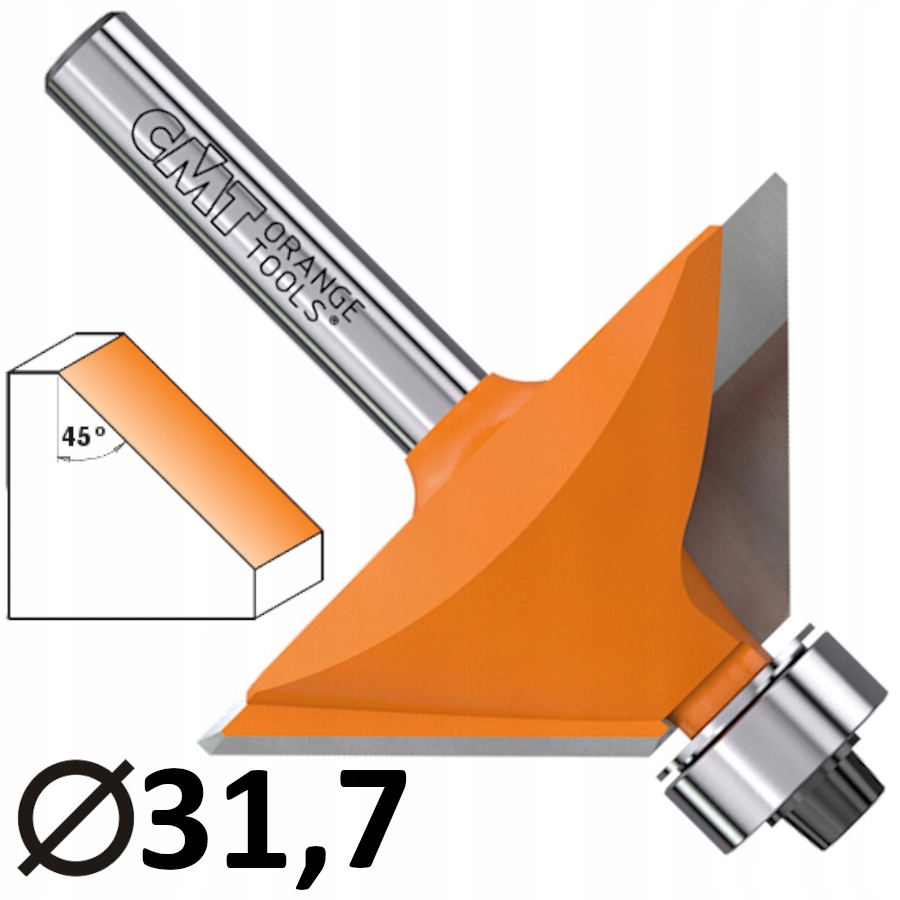 

Frez do fazowania ukosowania 31,7mm kąt 45° Cmt