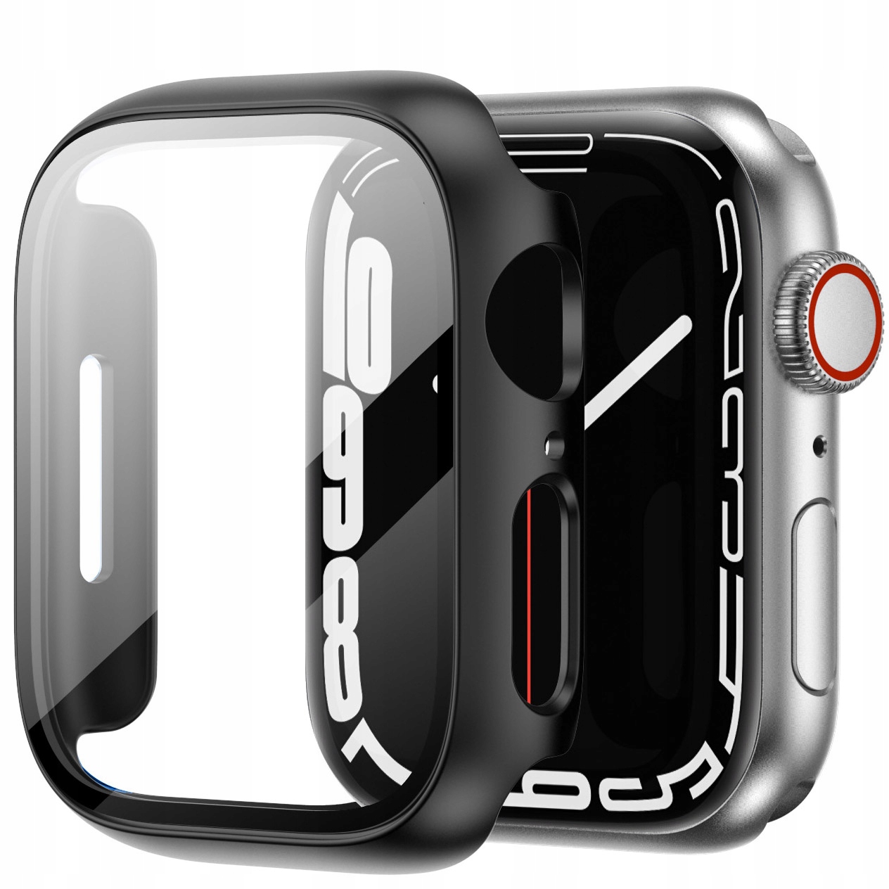 Etui ze szkłem Bizon Case do Apple Watch 7, 45mm Materiał tworzywo sztuczne