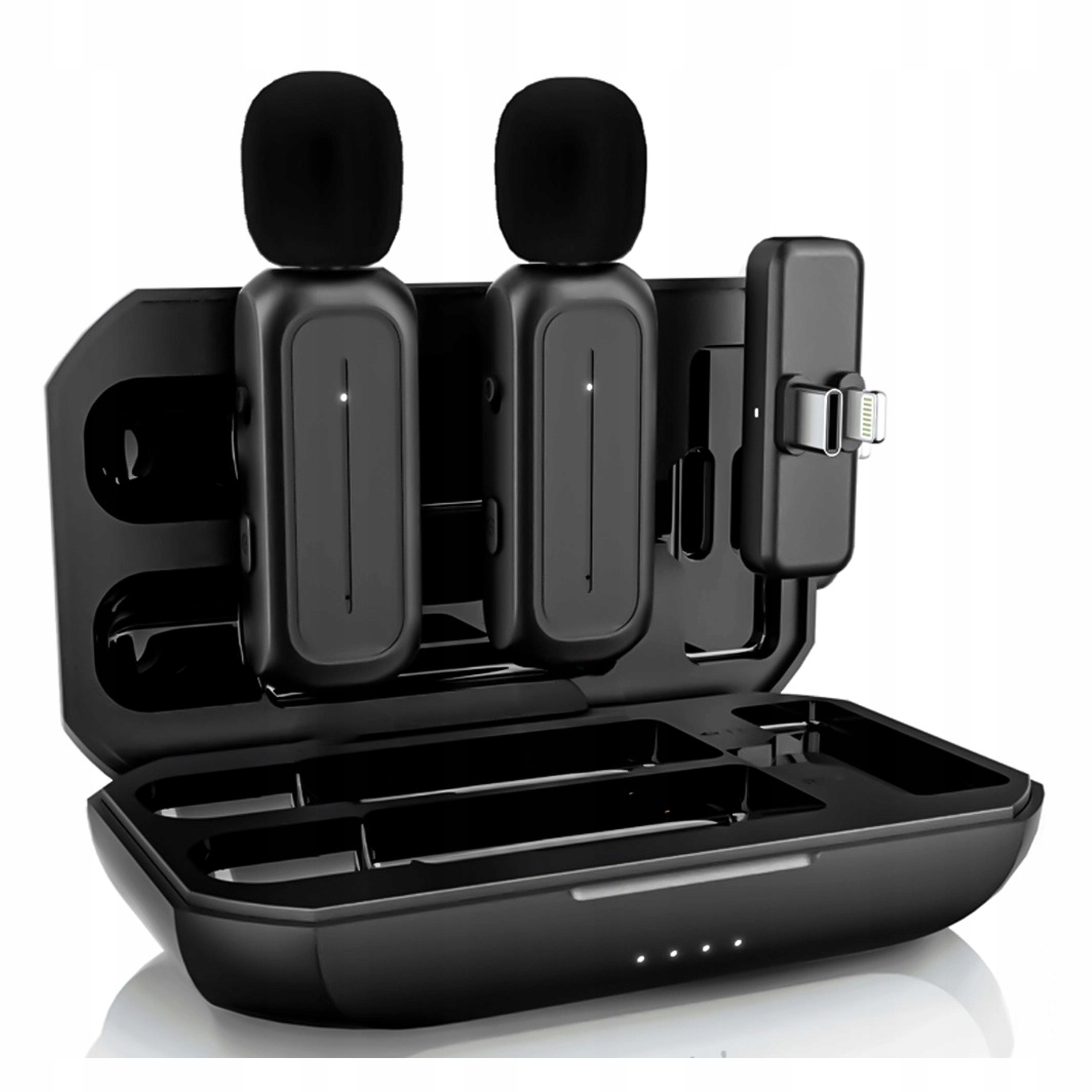 Mikrofon Bezprzewodowy USB-C Ligthning do Telefonu Android iOS Vlog + Etui