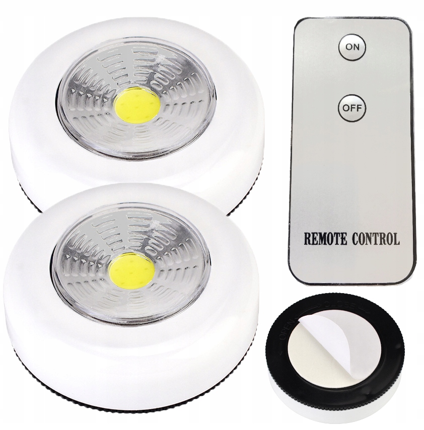 2x Lampka LED Bezprzewodowa Lampa Dotykowa Samoprzylepna Pilot Na Baterie Kod producenta Lamka LED do Szafki