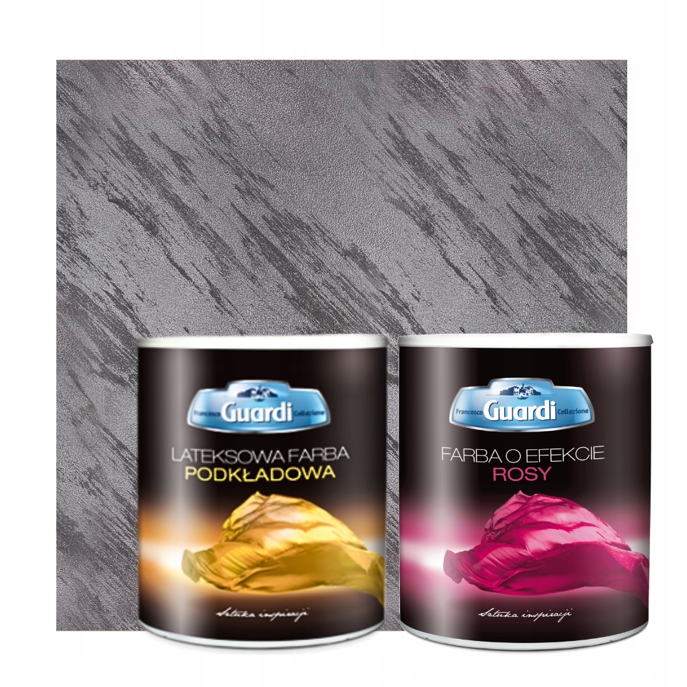 Dekoracyjna Farba o Efekcie Rosy Podkład Stal Szlachetna 2,5L Guardi