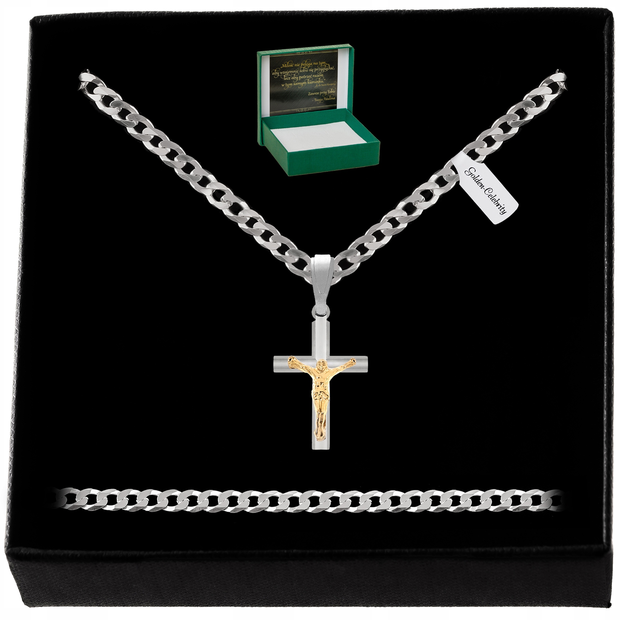 

Łańcuszek Srebrny 925 Na Komunię Grawer