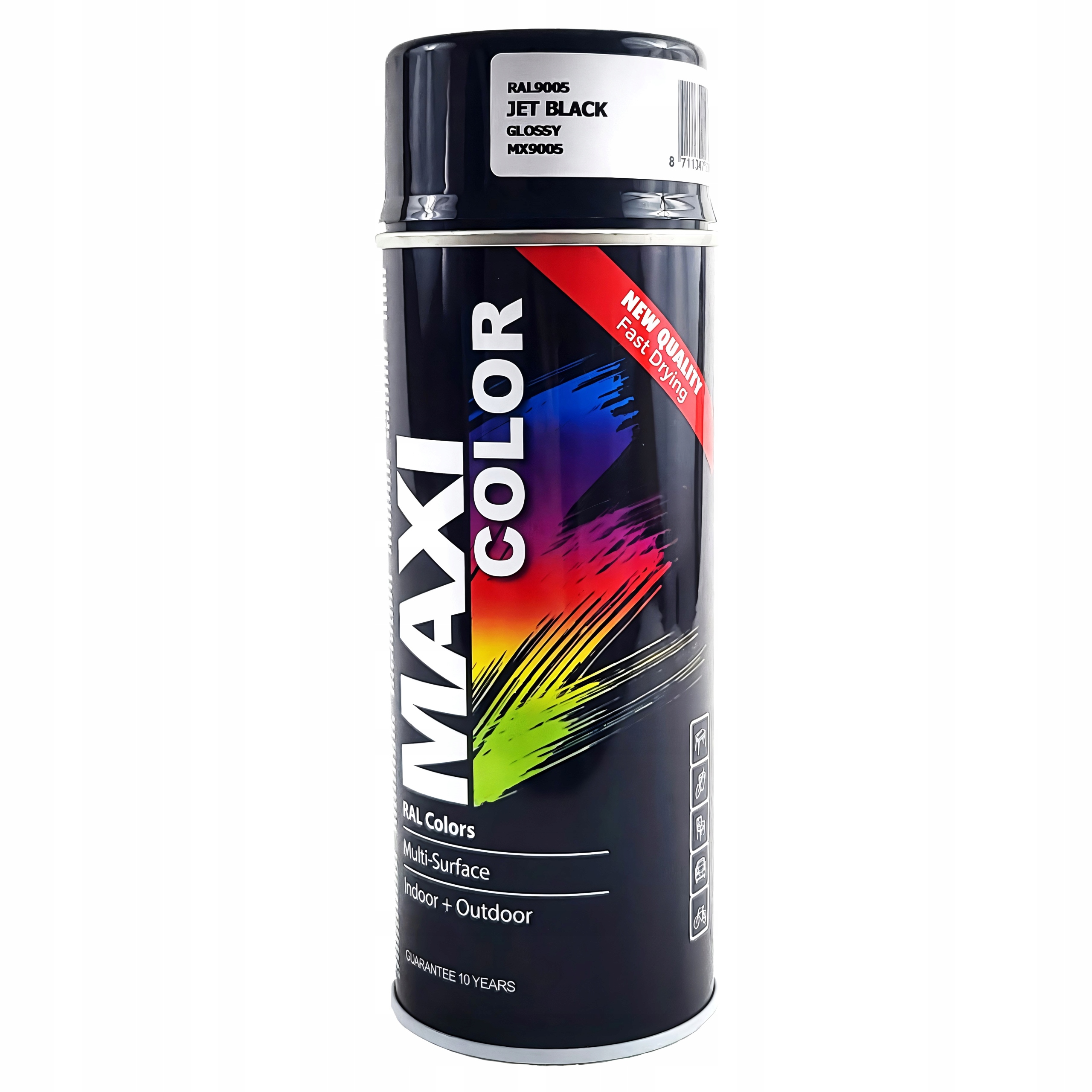 SPRAY LAKIER RAL 9005 CZARNY POŁYSK MOTIP MAXICOLOR 400ml