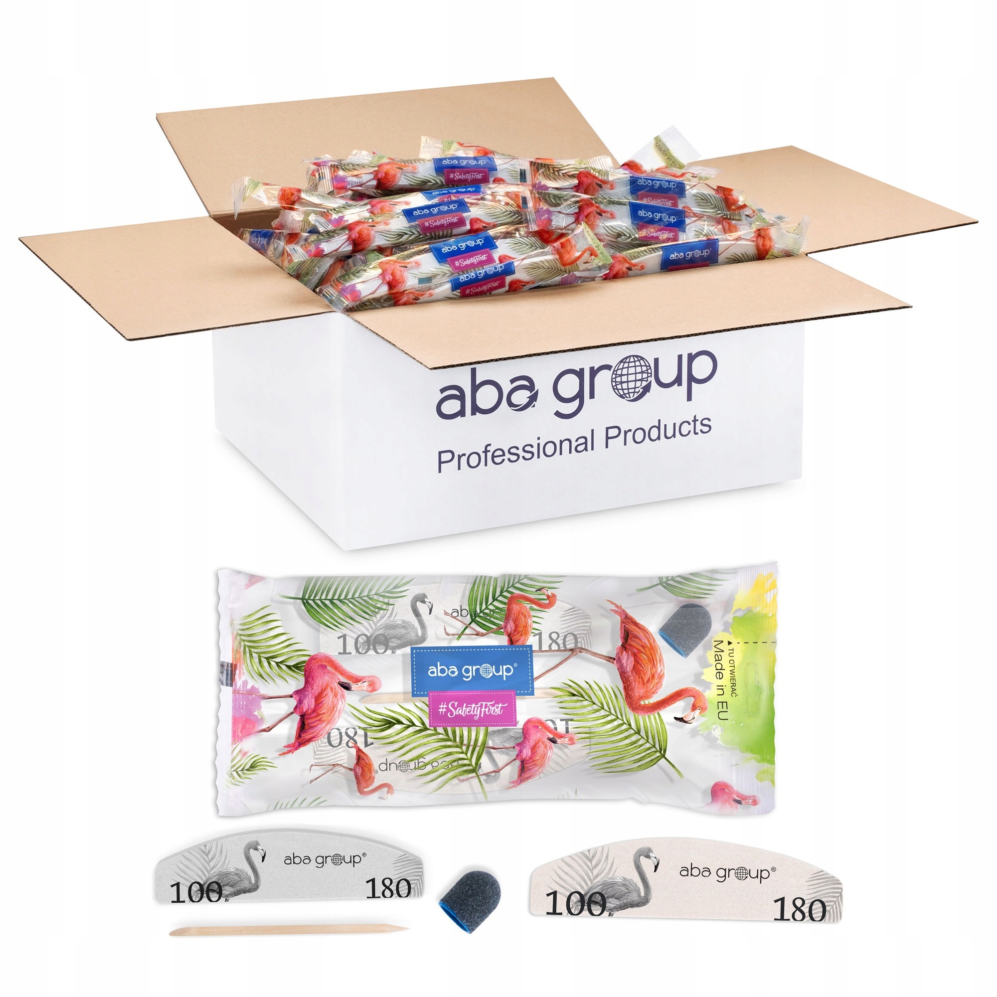 Sada pro pedikúru Aba Group 1 Pilník Leštička 100/180 Tyčinka 150 ks