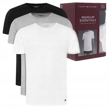 Tričko Tommy Hilfiger Sada 3 Prémiových Triček Essenti UM0UM03138 0XS R S