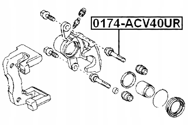 FEBEST TULEJA PROWADNICA ZACISKU HAMULCA TYLNEG TOYOTA RAV4 Producent części Febest