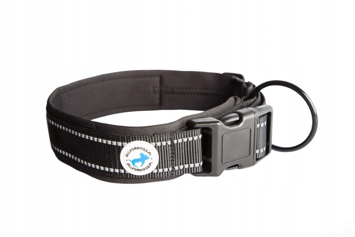 Levně All For Dogs Obrož Black M 35-42cm