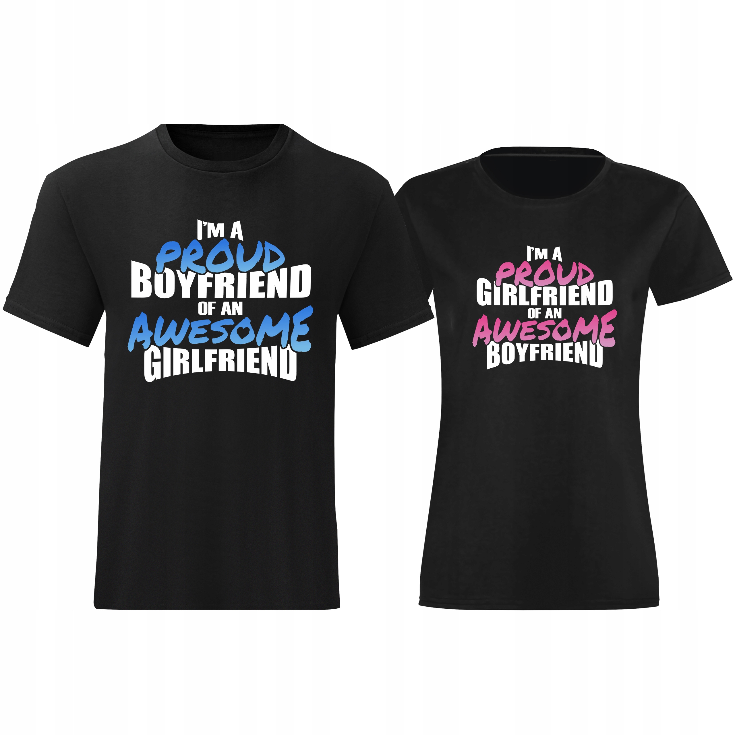 Sada Triček Pro Páry Na Valentýna Awesome Boyfriend Awesome Girlfriend