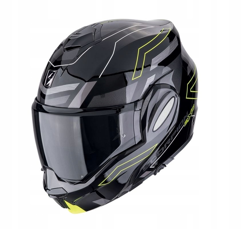 Scorpion Čeľusťová Prilba (čeľusť Dozadu) Exo-tech Evo Conquer Čierna/neon Y