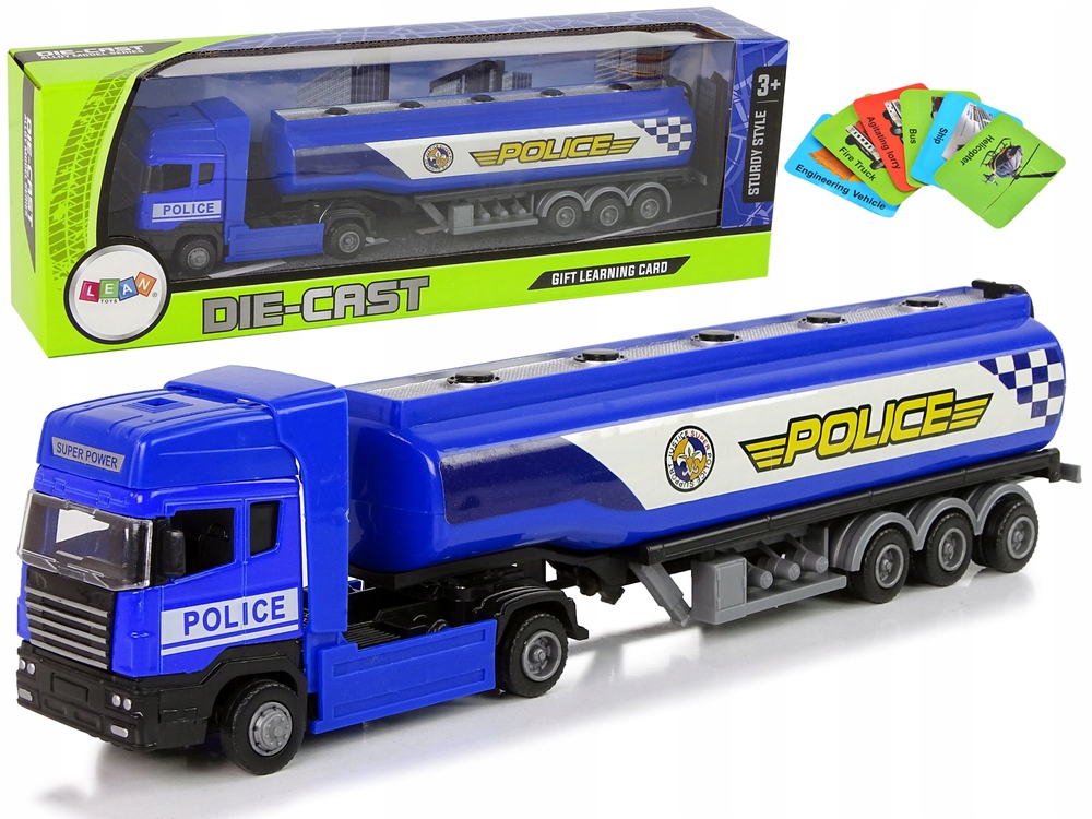 

Ciężarówka Cysterna Niebieska Policja 30 cm Długoś